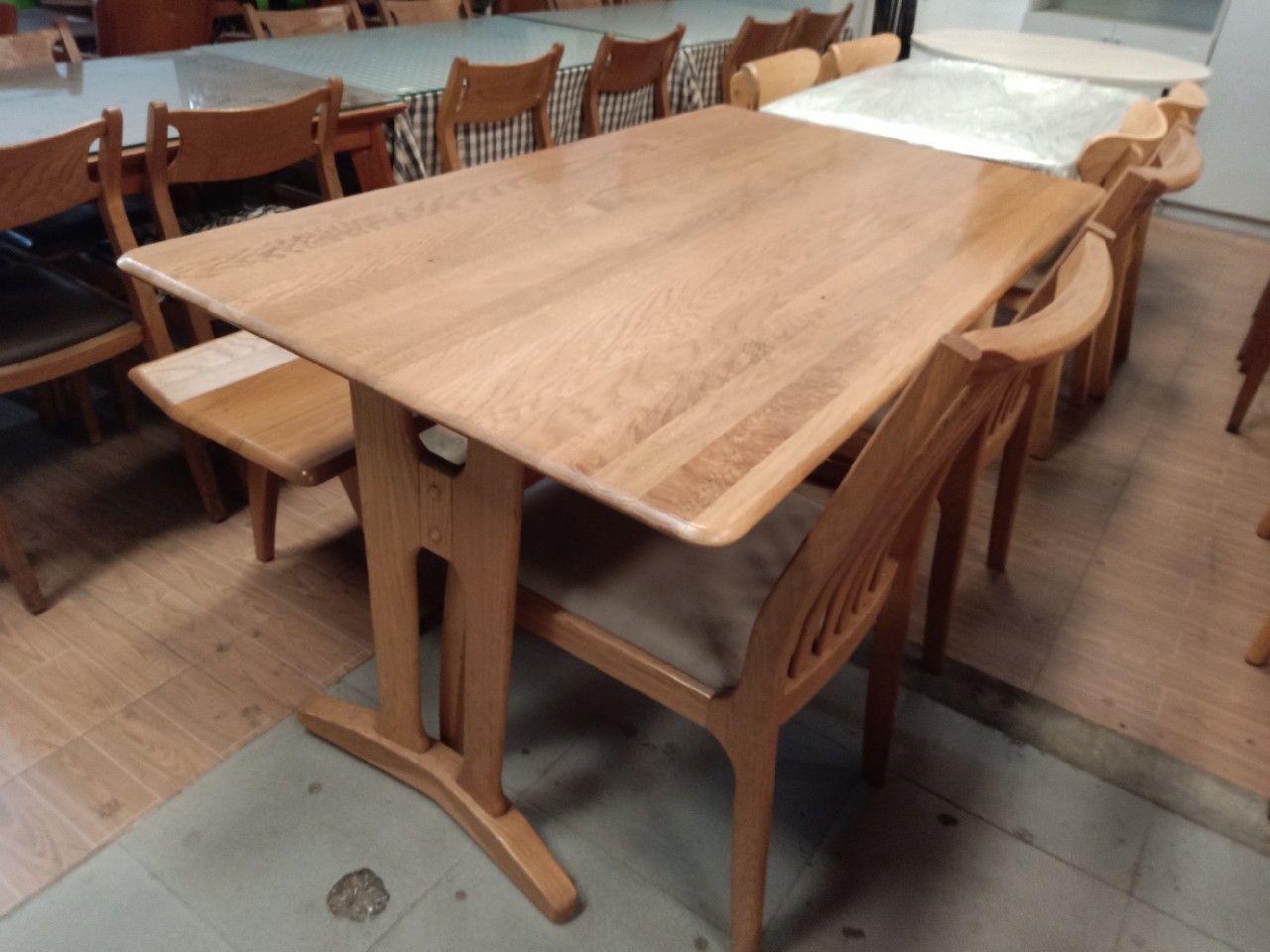 Bộ bàn ăn gỗ tự nhiên cũ SP018775