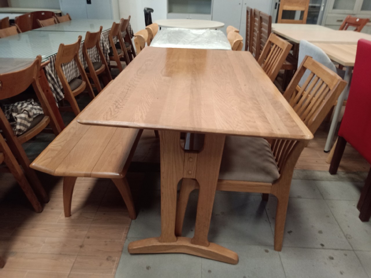 Bộ bàn ăn gỗ tự nhiên cũ SP018775
