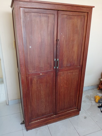 Tủ quần áo gỗ tự nhiên cũ SP015078