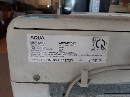 Máy giặt AQUA 7.0 KG ATK70AT cũ SP015775